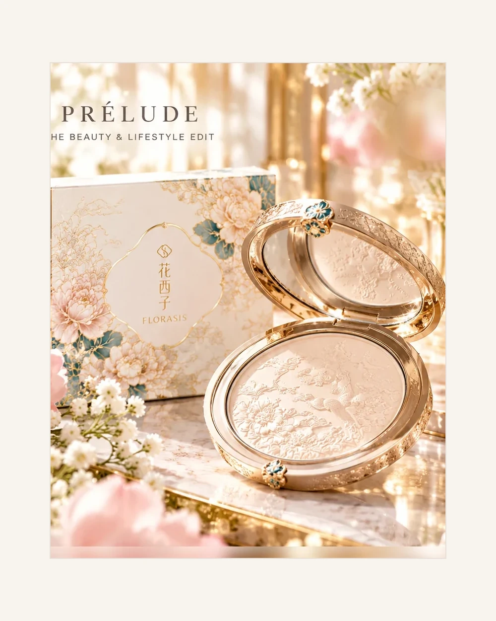 花西子 玉容凝脂 プレストパウダーUV PRÉLUDE編集イメージ